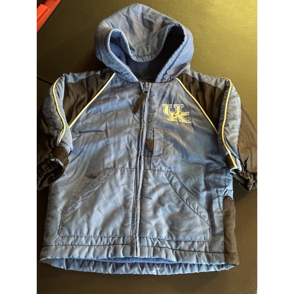 Starter Kentucky Wildcats Baby Puffer Jacket 12M Blue Hooded‎ Full Zip